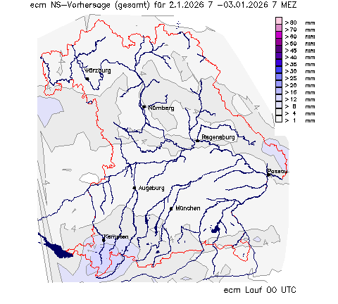 ECM Niederschlagsvorhersage (Summe) für 24 Stunden vom 02.01.2026 wurde nicht gefunden!